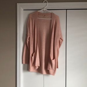 Long pink cardigan